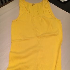 J. crew yellow tank top cotton